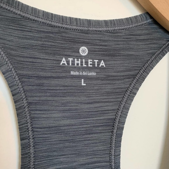 Athleta Womens Racer-back Tank Top Size Large Gray Sleeveless Athletic - Picture 6 of 15